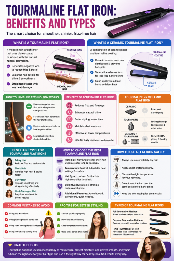 Tourmaline Flat Iron: Benefits And Types