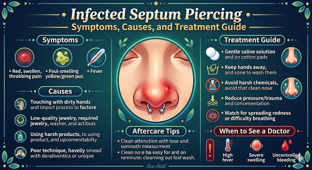 Infected Septum Piercing: Symptoms, Causes, and Treatment Guide