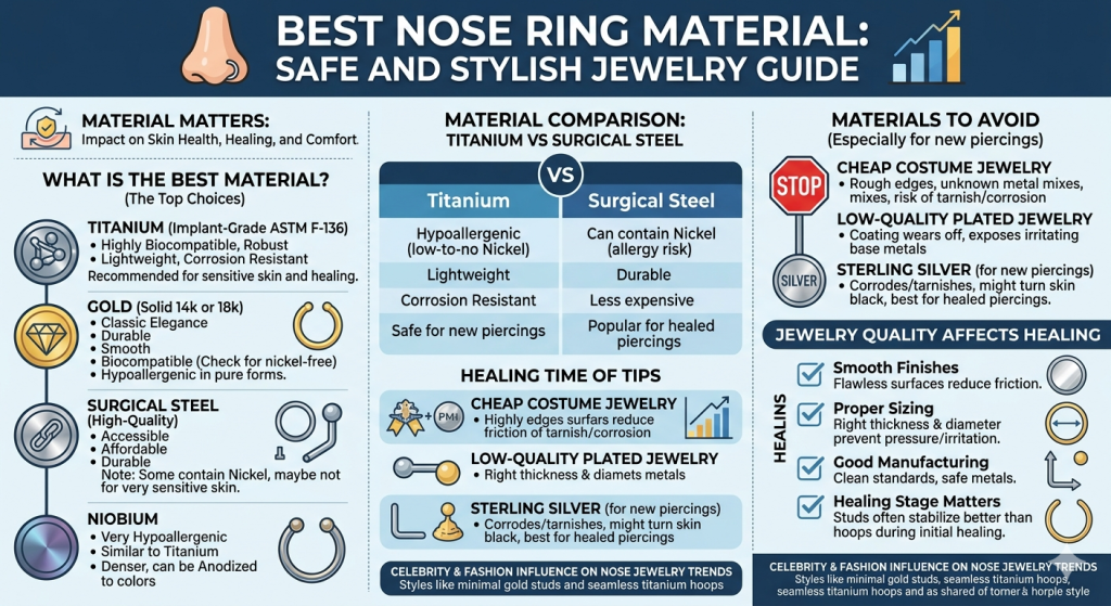 Best Nose Ring Material: Safe and Stylish Jewelry Guide