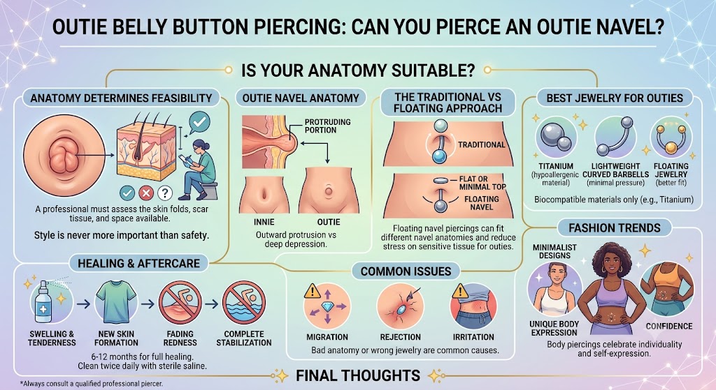 Outie Belly Button Piercing: Can You Pierce an Outie Navel?