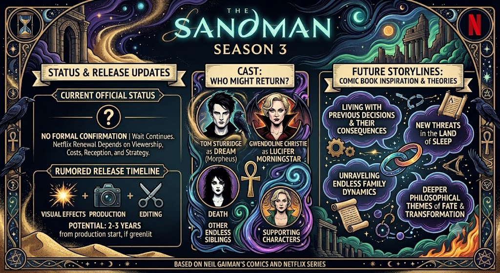 The Sandman Season 3: Release Updates, Cast, and Future Storylines