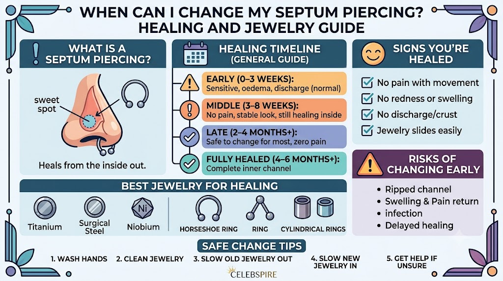 When Can I Change My Septum Piercing? Healing and Jewelry Guide